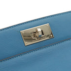Hermes Toolbox 20 Tote Veau Swift Blue Silver — view 4