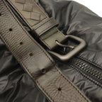 Bottega Veneta Spinnaker Shoulder Bag Nylon Black Dark Brown — view 5
