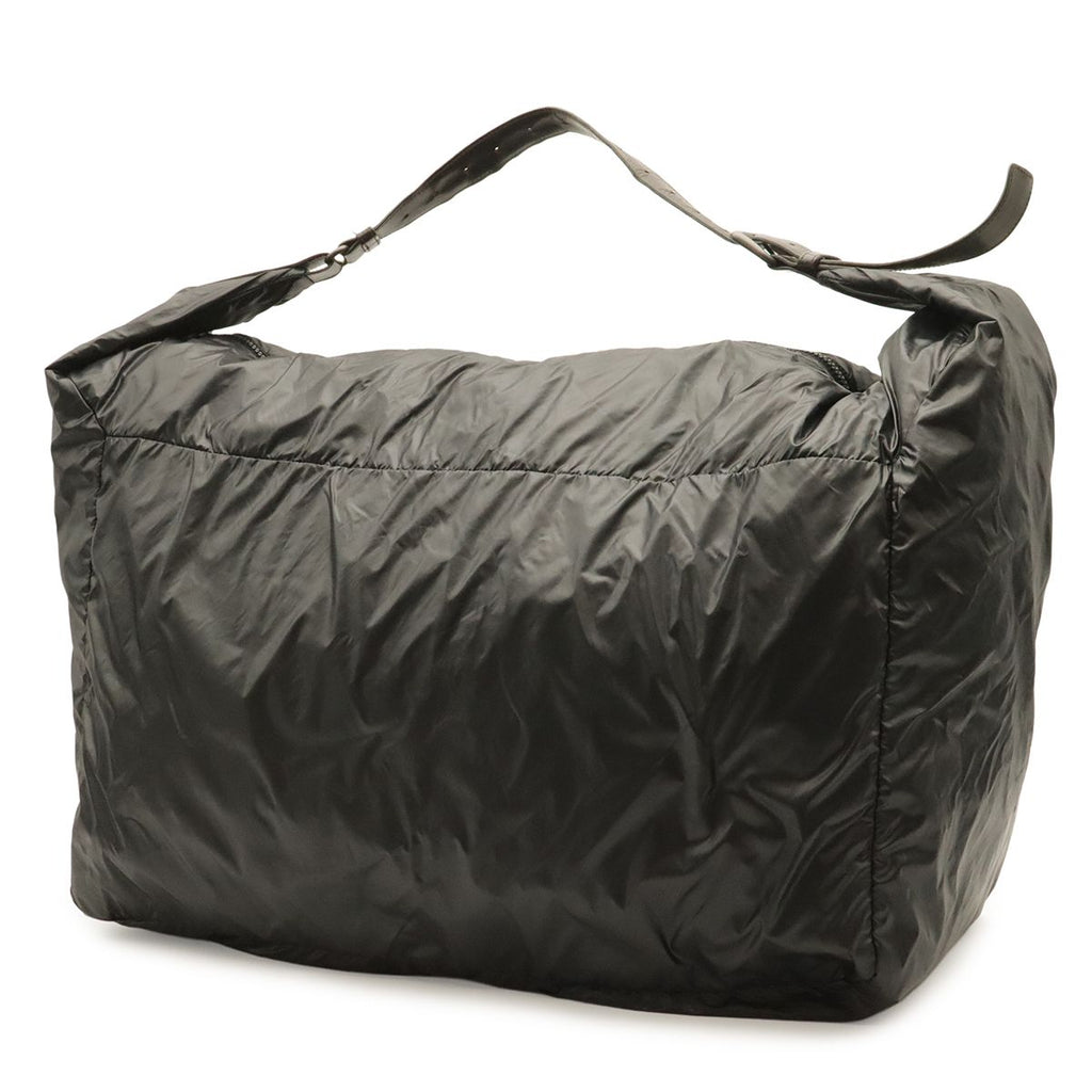 Bottega Veneta Spinnaker Shoulder Bag Nylon Black Dark Brown — view 2