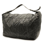 Bottega Veneta Spinnaker Shoulder Bag Nylon Black Dark Brown — view 2