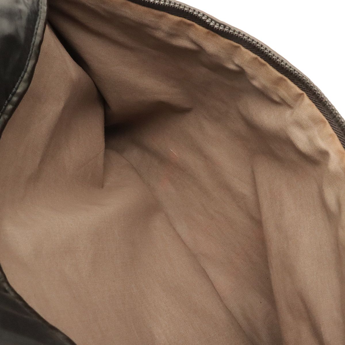 Bottega Veneta Spinnaker Shoulder Bag Nylon Black Dark Brown — view 9