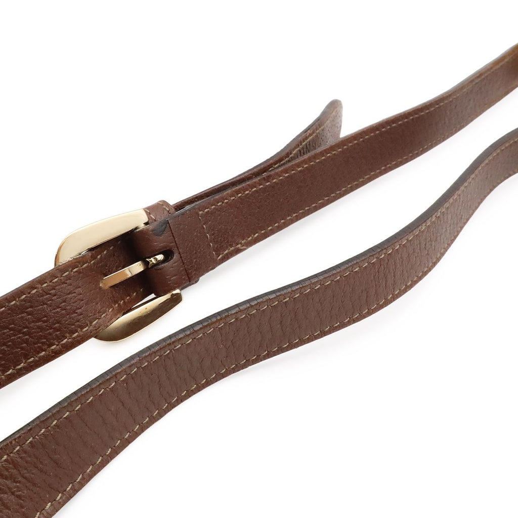 Gucci Abbey GG Canvas Shoulder Bag Crossbody Leather Khaki Beige Brown Gold — view 7