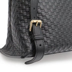 Gucci Micro Guccissima Backpack Leather Black Gold — view 6