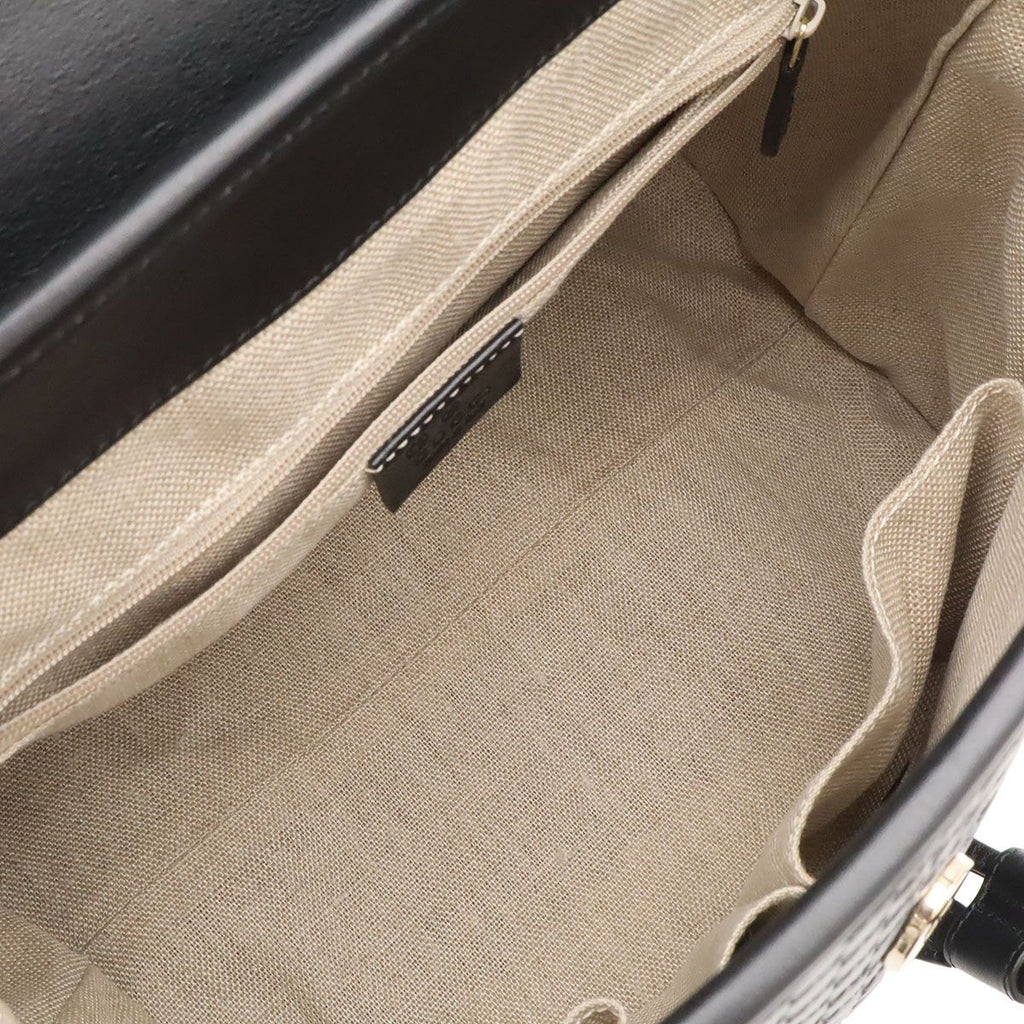 Gucci Micro Guccissima Backpack Leather Black Gold — view 8