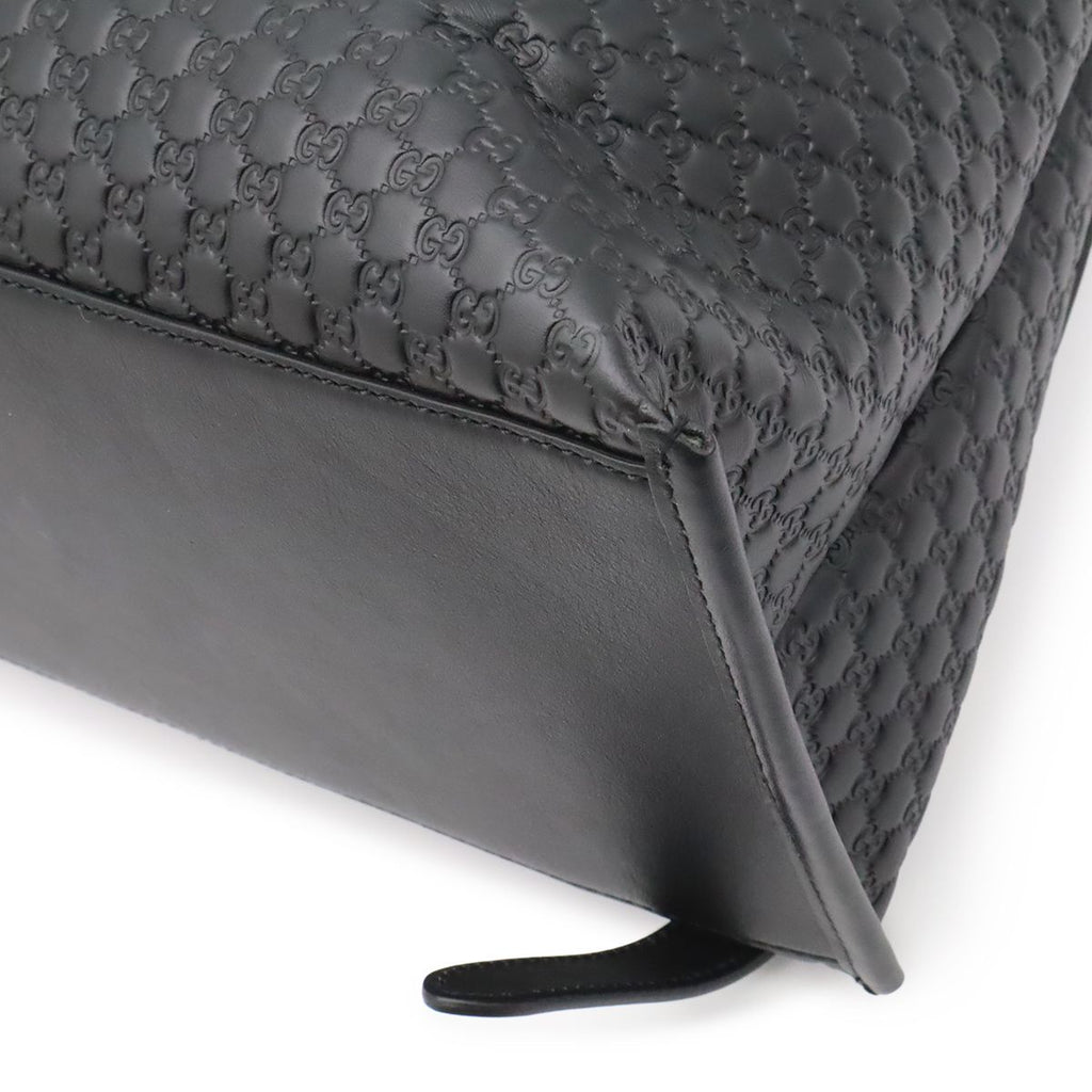 Gucci Micro Guccissima Backpack Leather Black Gold — view 3