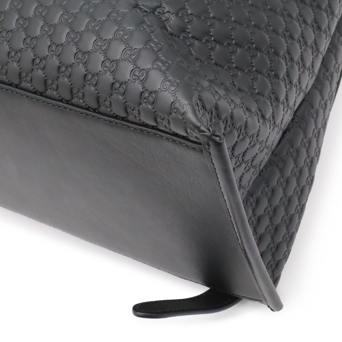 Gucci Micro Guccissima Backpack Leather Black Gold — view 3