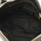 Prada Tote Shoulder Bag 2-Way Vitello Daino Soft Leather Nero Black Gold — view 7