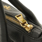 Prada Tote Shoulder Bag 2-Way Vitello Daino Soft Leather Nero Black Gold — view 6