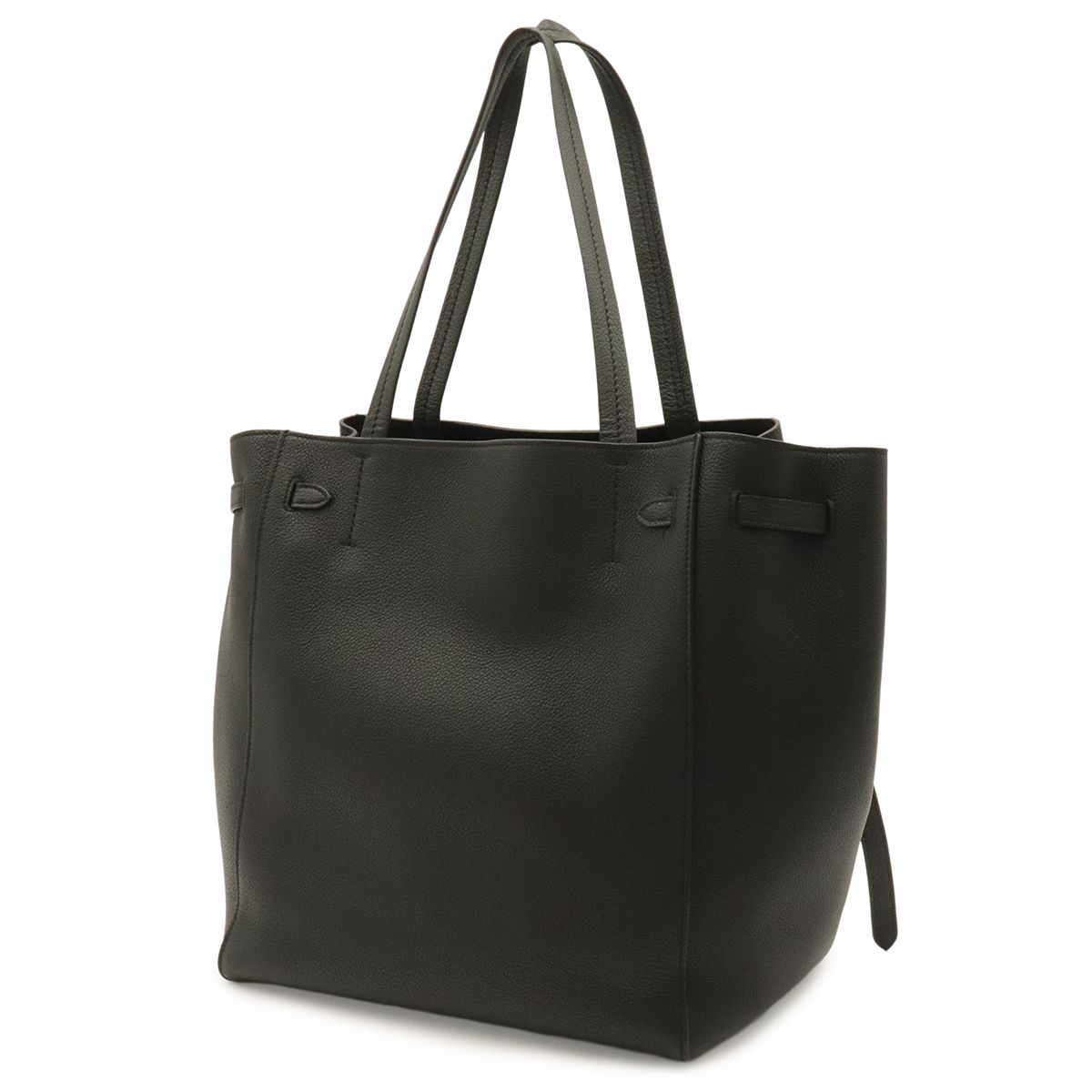 Celine Cabas Phantom Small Tote Shoulder Bag Semi Leather Black — view 2
