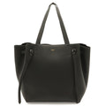 Celine Cabas Phantom Small Tote Shoulder Bag Semi Leather Black