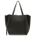 Celine Cabas Phantom Small Tote Shoulder Bag Semi Leather Black