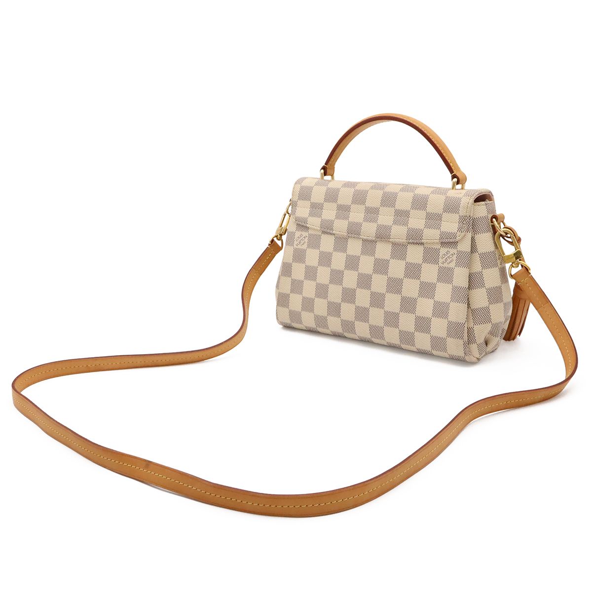 Louis Vuitton Damier Azur Croisette 2-Way Shoulder Bag Crossbody Fringe Tassel — view 2