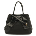 Prada Logo Jacquard Ribbon 2-Way Shoulder Bag Nylon Nero Black Gold Domestic