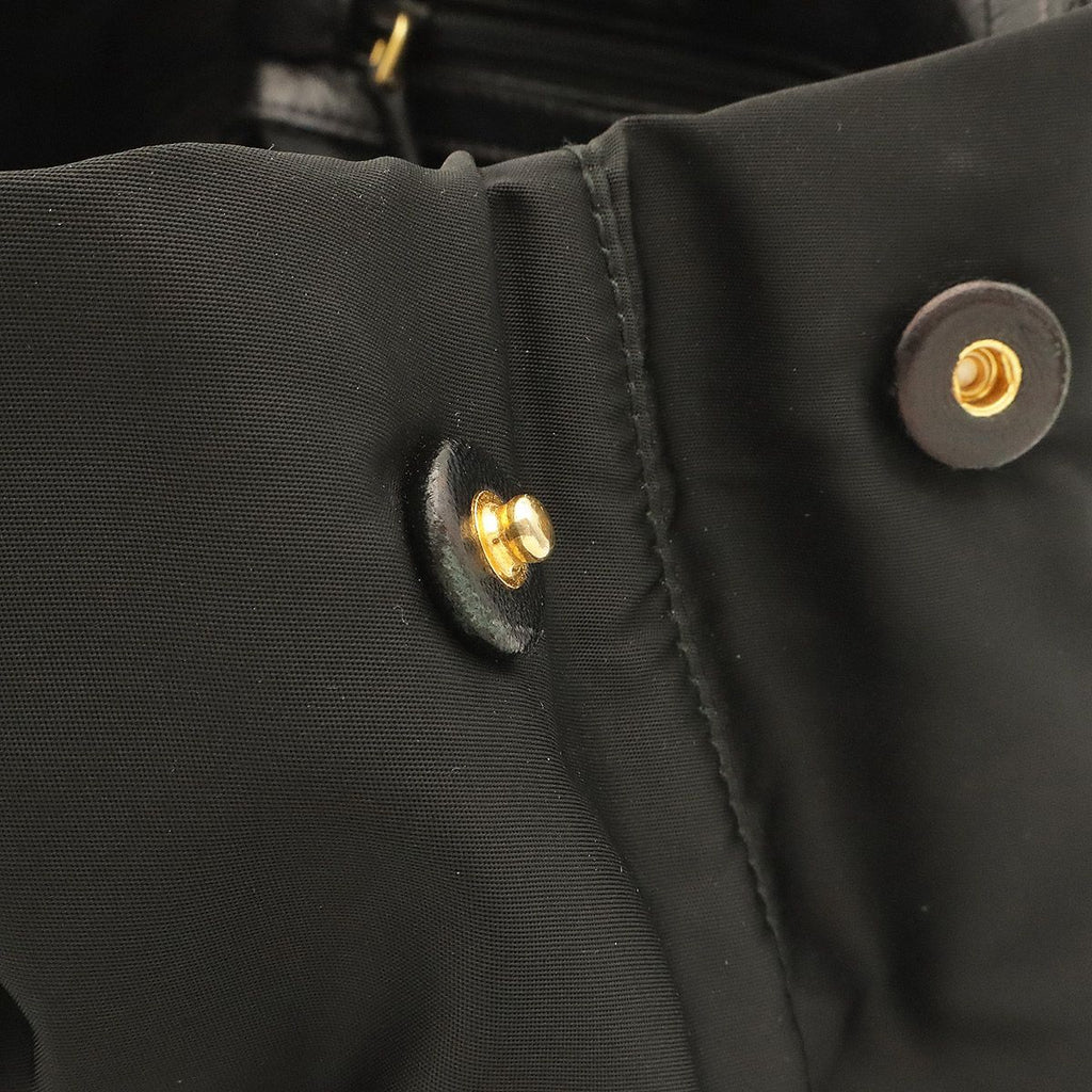 Prada Logo Jacquard Ribbon 2-Way Shoulder Bag Nylon Nero Black Gold Domestic — view 4