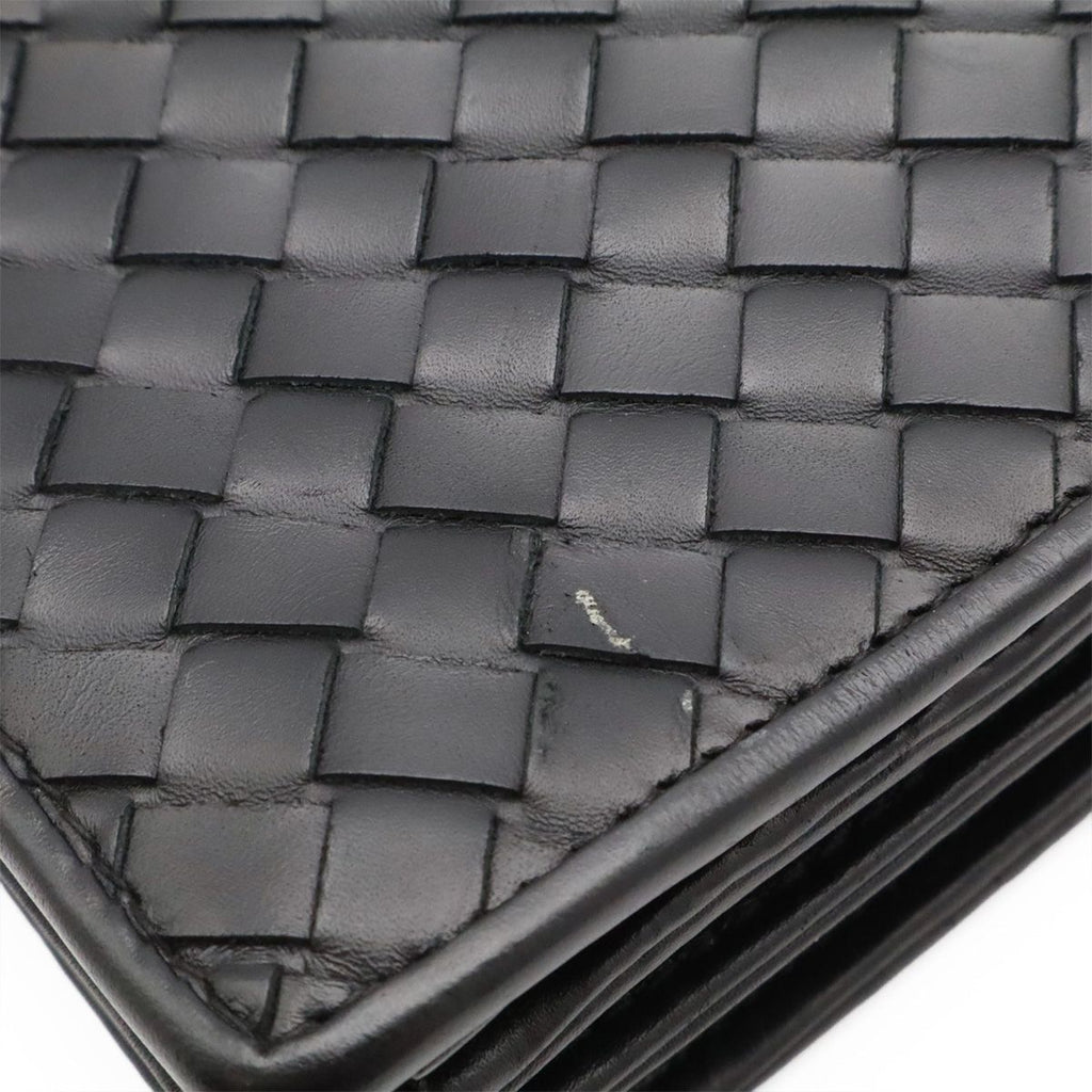 Bottega Veneta Intrecciato Business Briefcase Documents Purse Leather Black — view 6