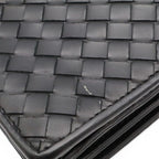 Bottega Veneta Intrecciato Business Briefcase Documents Purse Leather Black — view 6