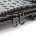 Bottega Veneta Intrecciato Business Briefcase Documents Purse Leather Black — view 5