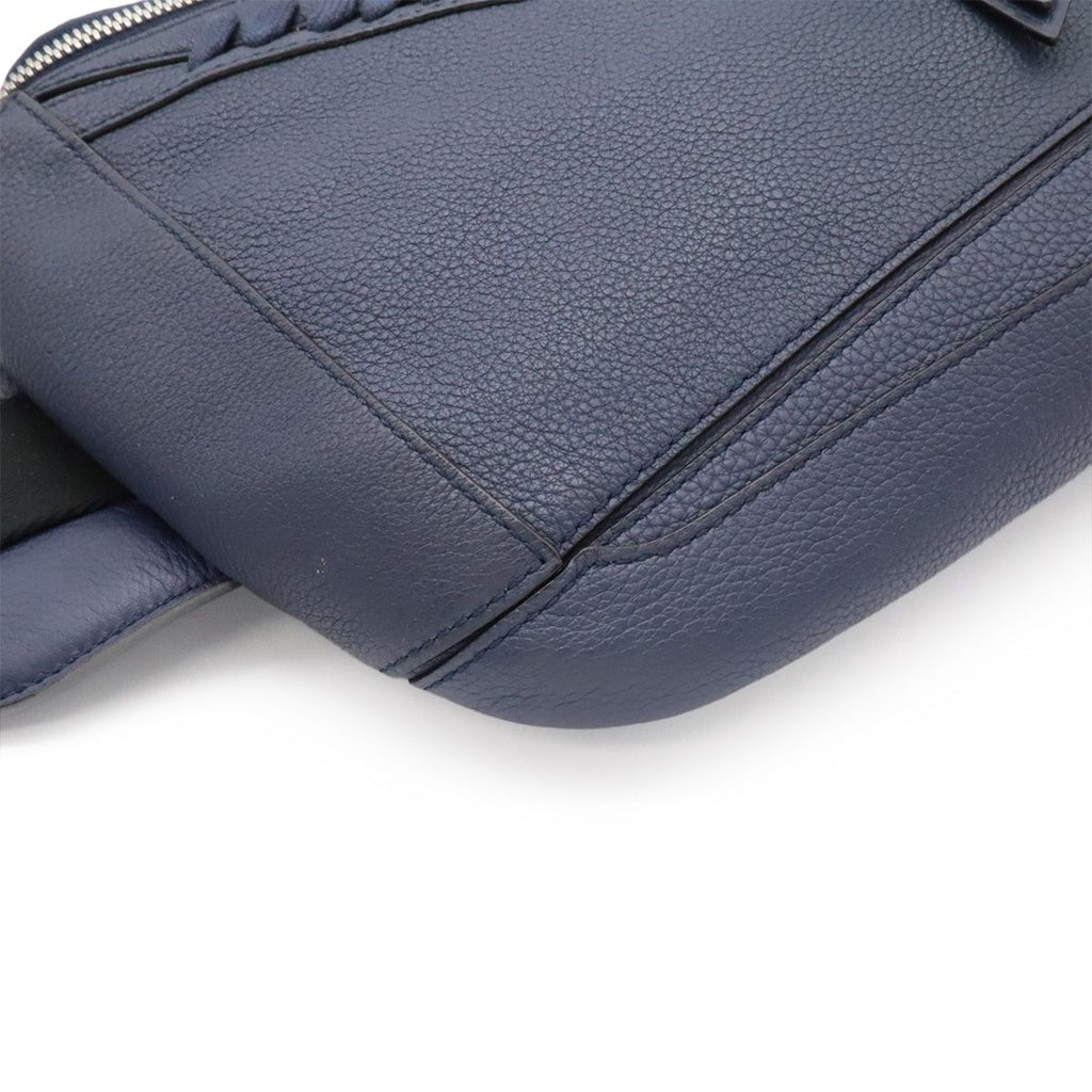 Loewe Puzzle Anagram Sling Bag Crossbody Leather Navy Silver — view 3