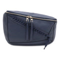 Loewe Puzzle Anagram Sling Bag Crossbody Leather Navy Silver