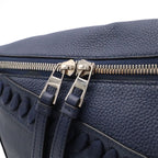 Loewe Puzzle Anagram Sling Bag Crossbody Leather Navy Silver — view 6