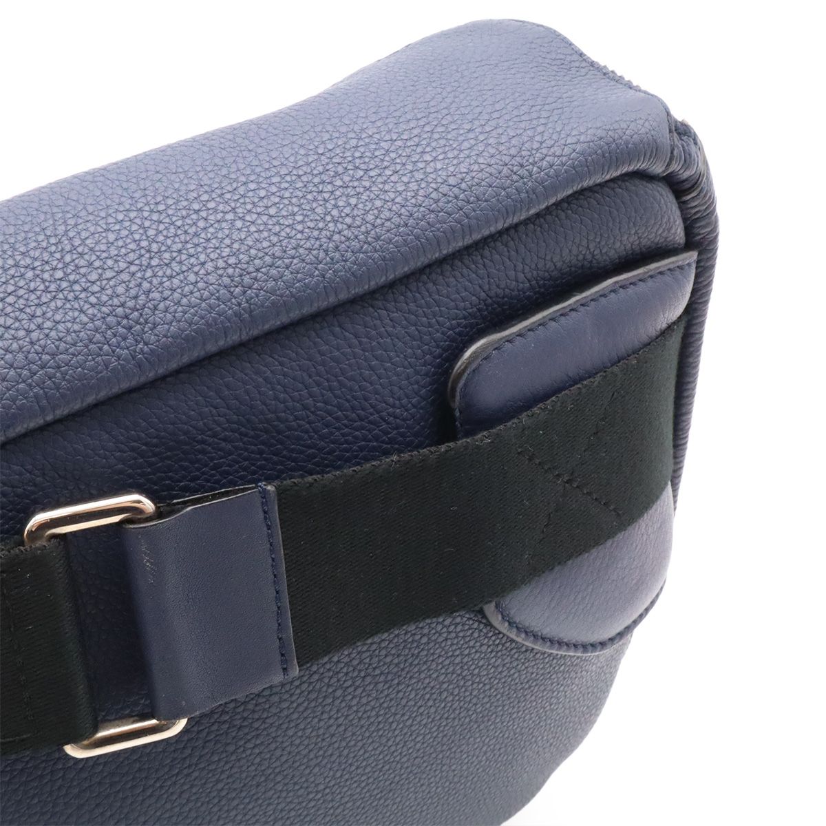 Loewe Puzzle Anagram Sling Bag Crossbody Leather Navy Silver — view 5