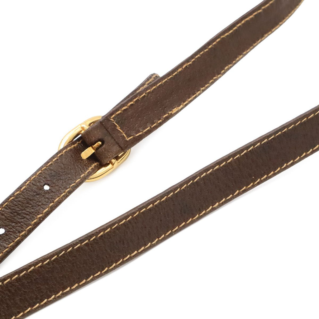 Gucci Vintage GG Plus Shoulder Bag Pochette Leather Beige Brown Gold 904.02.050 — view 5