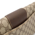 Gucci Vintage GG Plus Shoulder Bag Pochette Leather Beige Brown Gold 904.02.050 — view 8