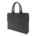 Bottega Veneta Intrecciato Business Briefcase Documents Purse Leather Gray — view 2