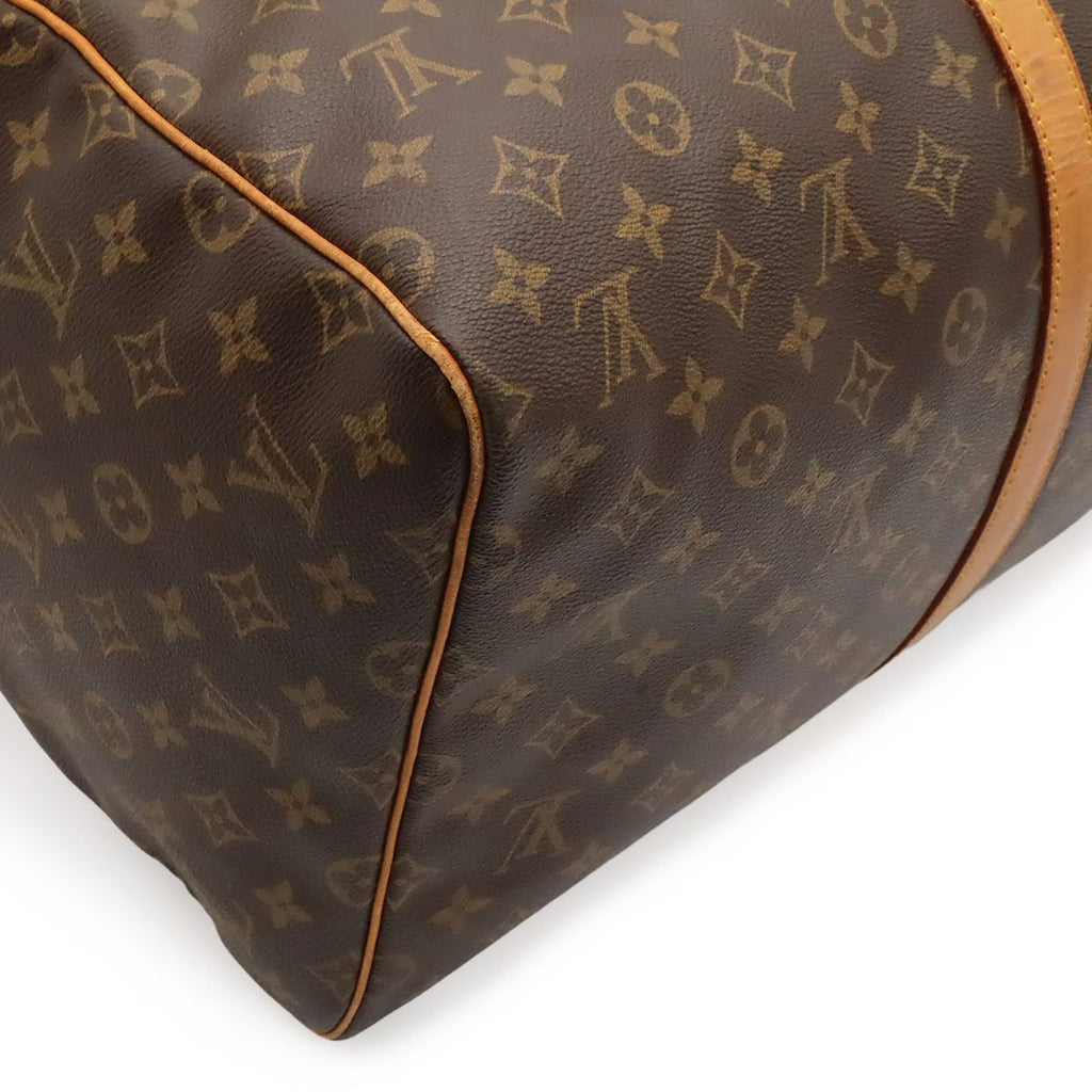 Louis Vuitton Monogram Keepall 55 Boston Bag Purse — view 3