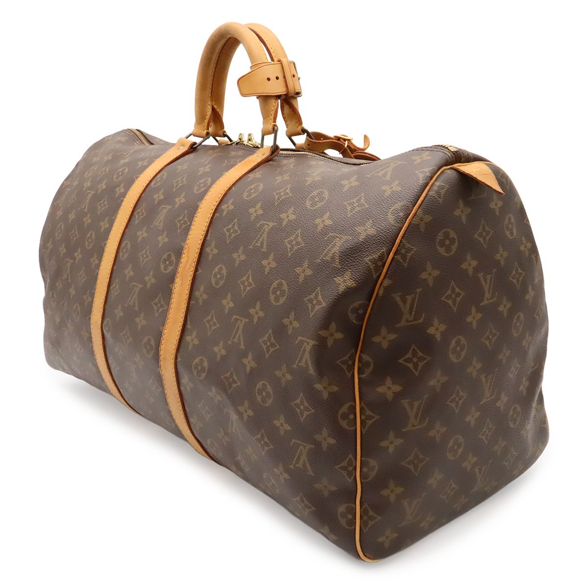 Louis Vuitton Monogram Keepall 55 Boston Bag Purse — view 2