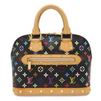 Louis Vuitton Monogram Multicolor Alma Handbag Studs Noir Black