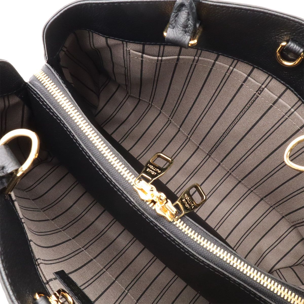 Louis Vuitton Monogram Empreinte Montaigne MM 2-Way Shoulder Bag Noir Black — view 8