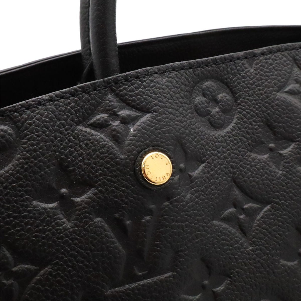 Louis Vuitton Monogram Empreinte Montaigne MM 2-Way Shoulder Bag Noir Black — view 6