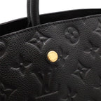 Louis Vuitton Monogram Empreinte Montaigne MM 2-Way Shoulder Bag Noir Black — view 6