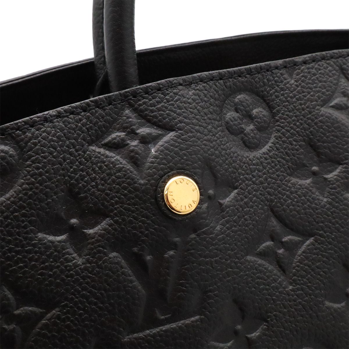 Louis Vuitton Monogram Empreinte Montaigne MM 2-Way Shoulder Bag Noir Black — view 6