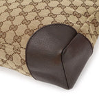 Gucci GG Canvas Shoulder Bag Crossbody Leather Khaki Beige Dark Brown — view 3