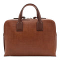 Loewe Goya Anagram Briefcase Business Document Purse Leather Brown Silver