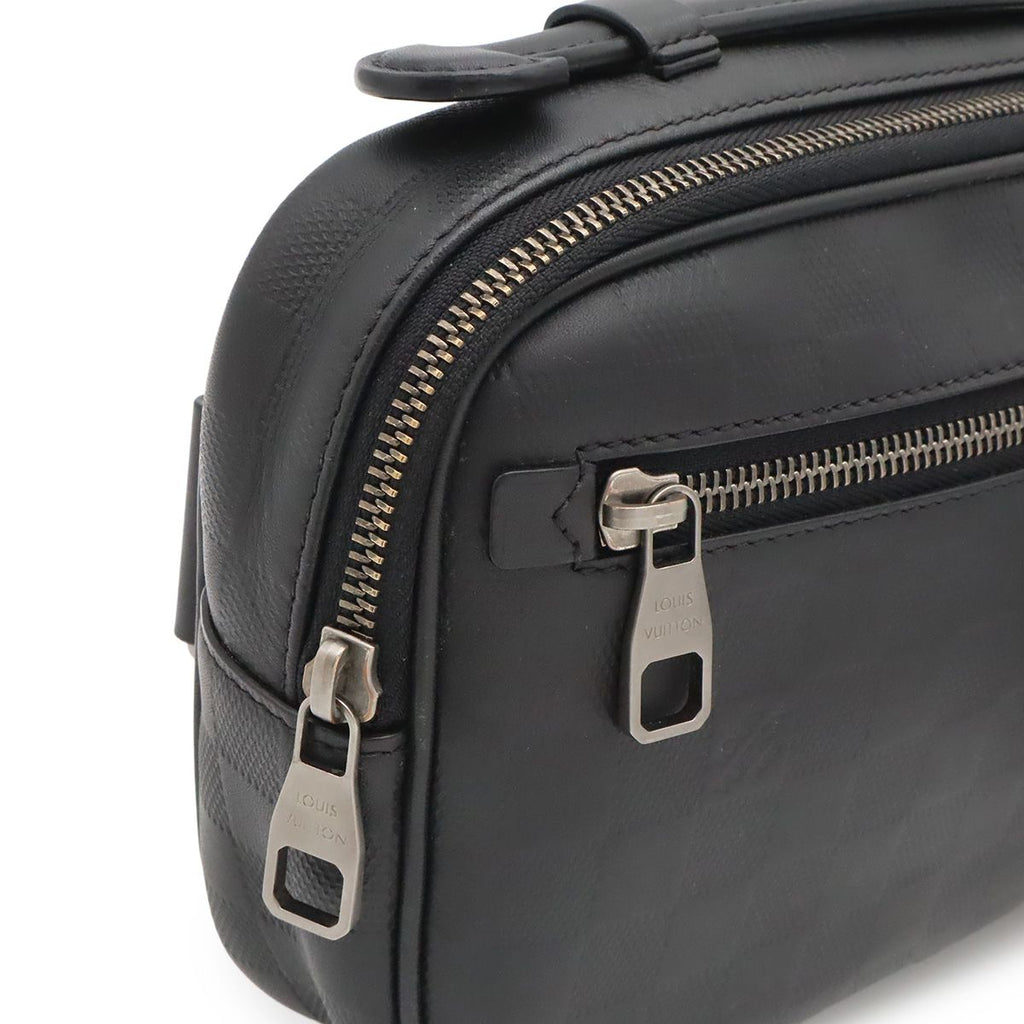 Louis Vuitton Damier Infini Ambler Belt Bag 2-Way Leather Onyx Black — view 7