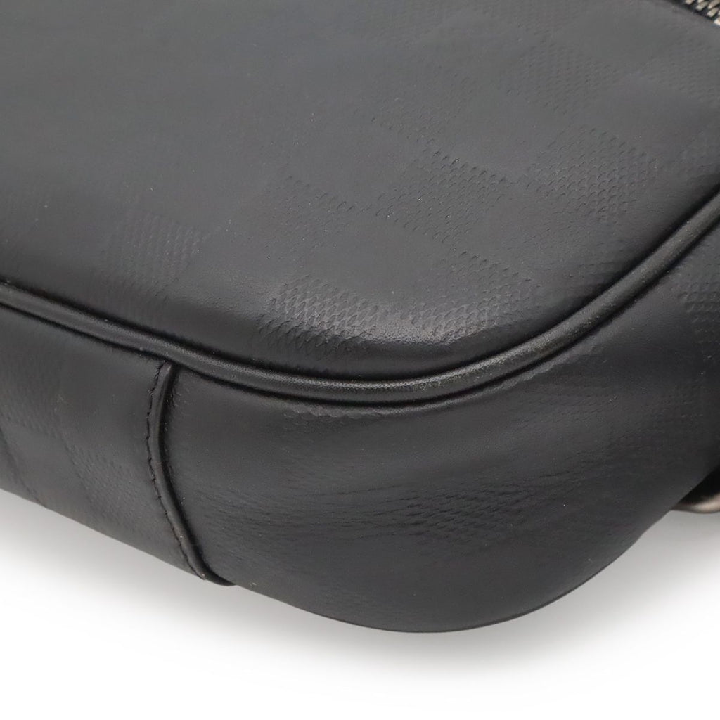 Louis Vuitton Damier Infini Ambler Belt Bag 2-Way Leather Onyx Black — view 3