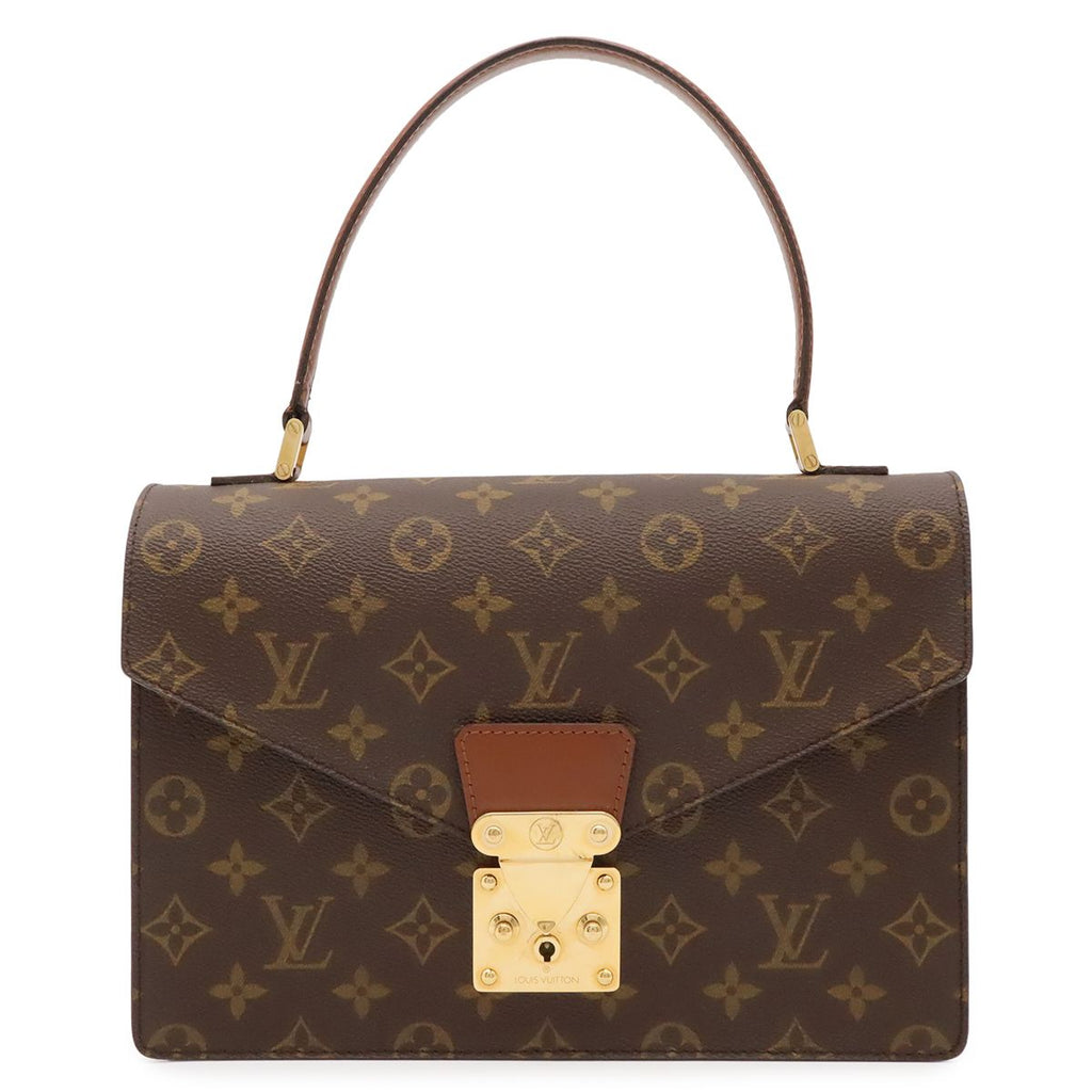 Louis Vuitton Monogram Concorde Handbag One Handle Flap Bag Key Missing