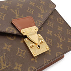 Louis Vuitton Monogram Concorde Handbag One Handle Flap Bag Key Missing — view 9