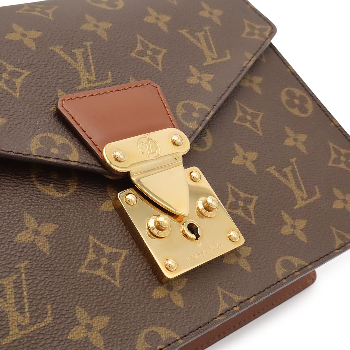 Louis Vuitton Monogram Concorde Handbag One Handle Flap Bag Key Missing — view 9