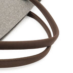 Hermes Sac de Panthere Tote 2-Way Shoulder Bag Felt Gray Dark Brown in — view 4