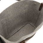 Hermes Sac de Panthere Tote 2-Way Shoulder Bag Felt Gray Dark Brown in — view 6