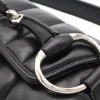 Gucci Horsebit Small Chain Shoulder Bag 2-Way Clutch Leather Black Silver — view 6