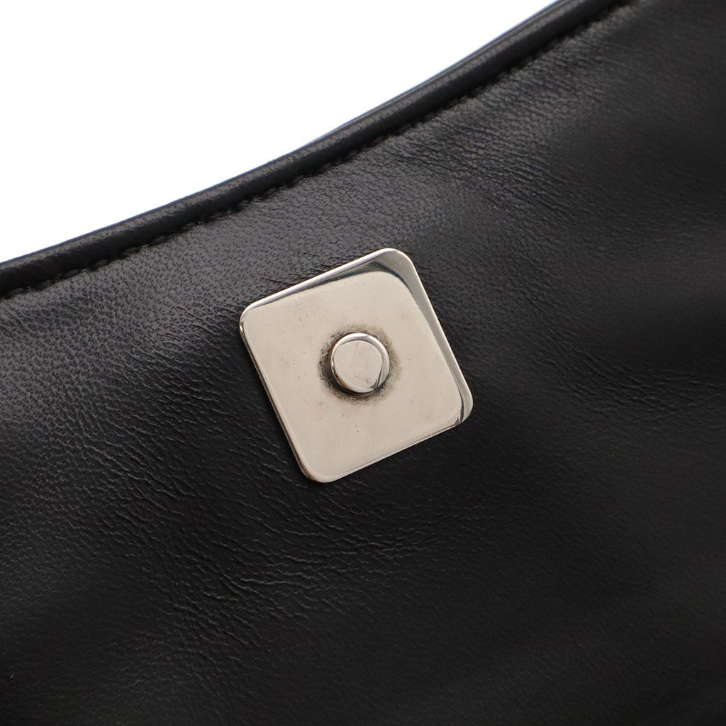 Gucci Horsebit Small Chain Shoulder Bag 2-Way Clutch Leather Black Silver — view 8