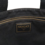 Fendi Fendace Collaboration Tote 2-Way Shoulder Bag Canvas Black Gold — view 6
