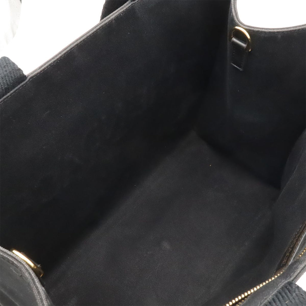 Fendi Fendace Collaboration Tote 2-Way Shoulder Bag Canvas Black Gold — view 5