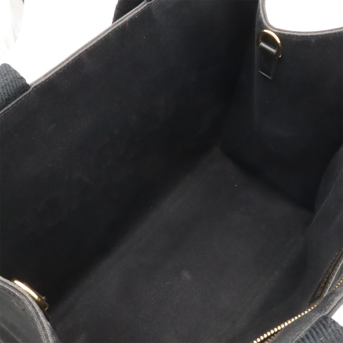 Fendi Fendace Collaboration Tote 2-Way Shoulder Bag Canvas Black Gold — view 5