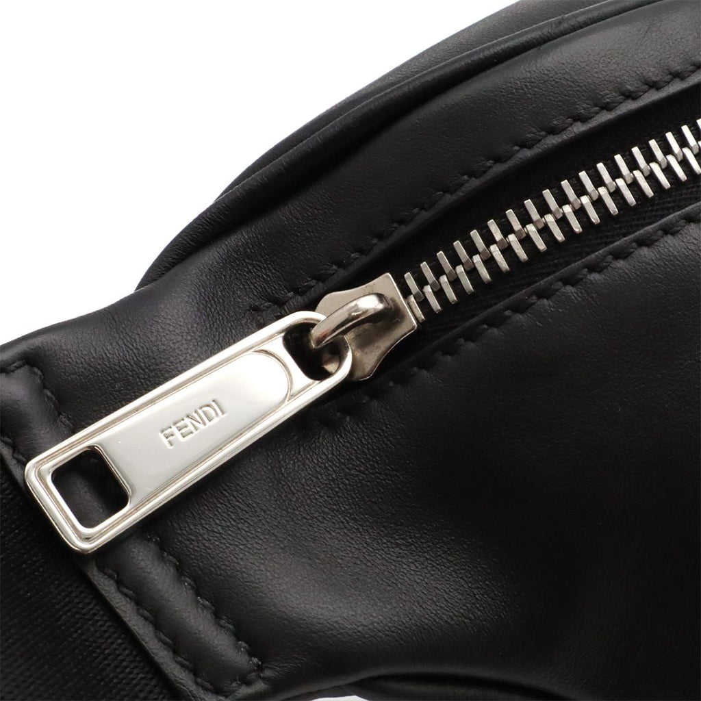 Fendi Bugs Monster Eye Belt Bag Waist Pouch Leather Black Yellow Silver — view 6